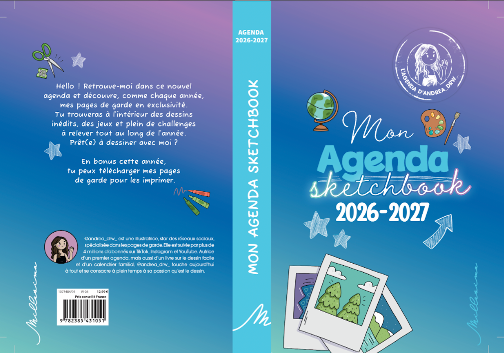Mon agenda sketchbook 2026-2027 - AndreaDrw