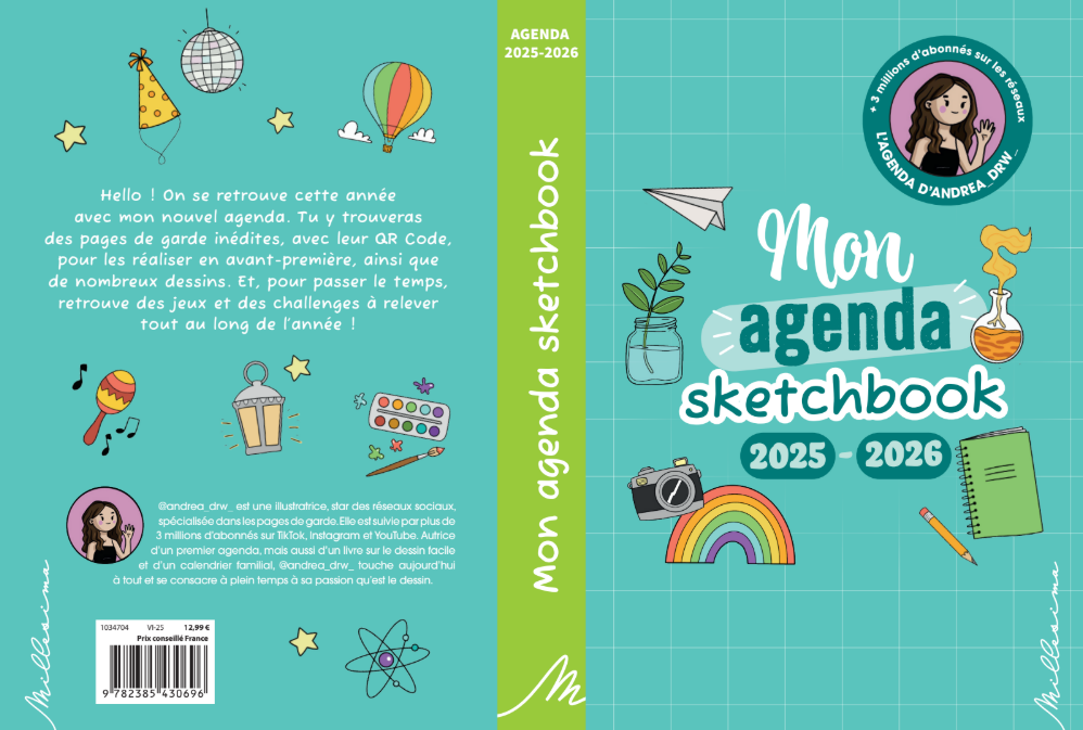 Mon agenda sketchbook 2025-2026 - AndreaDrw